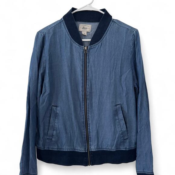 G.H. Bass & Co. thin denim zip up jacket - Picture 1 of 5